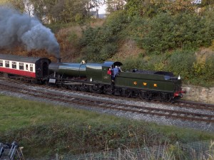 2857 heading a heywood train out of bury october 2018