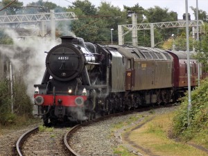 48151 and 47237 on the avoiding line at carnforth july 2018d